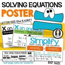Solving Multi Step Equations Poster