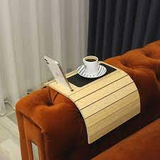 Functional Wooden Sofa Tray Couch Arm