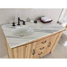 Enhance the style of your bathroom with the brooklyn + max chesapeake 36 in. 48 In Single Left Side Sink Vanity Solid Fir Jazz Natural 44 White Walmart Com Walmart Com