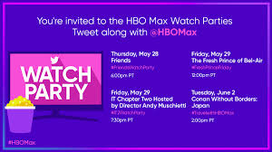 Hbo max is the streaming platform that bundles all of hbo together with even more of your favorite tv series, blockbuster movies, plus new max originals. Hbo Max On Twitter Join Hbo Max For Watch Parties You Won T Want To Miss