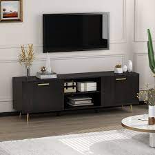 fufu a tv cabinet stand for tv up to 69 with 2 doors