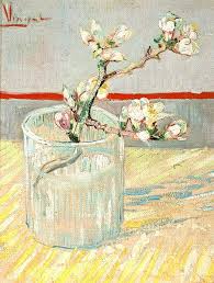 Sprig Of Flowering Almond Blossom In A