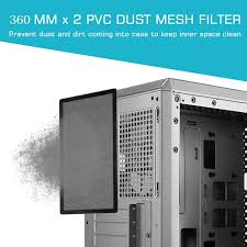 This high quality fan filter have been designed to prevent dust from entering into the pc system. Buy 360mm 120mm X 2 Pc Fan Dust Mesh Filter 4 72inch Pvc Computer Pc Case Dust Proof Filter Cover Magnetic Black 2 Pack Online In Hong Kong B08mpt5bsp