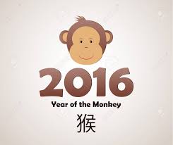 Happy New Year Of Monkey Illustration With Chinese Word Of Monkey