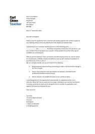 Preschool Teacher Cover Letter Sample   Application Letter Example Professional resumes sample online