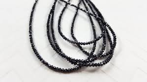 black diamond beads gemstone