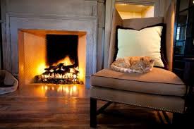 Cat By The Fireplace Desktop Nexus