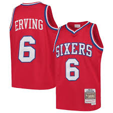 Having won the most championships of any team in the nba, the boston celtics will wear a jersey designed to resemble the many championship banners that hang above the court at td garden. Mitchell Ness Julius Erving Philadelphia 76ers Mitchell Ness Youth Swingman Throwback Jersey Red Walmart Com Walmart Com
