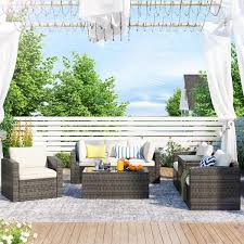 Gary Wicker Outdoor Patio Sectional Set