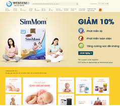 Website bán hàng vật dụng mẹ và bé – M078 – Thiết kế website miễn phí –  Websiteso.net