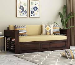 Solid Wood Foster 3 Seater Sofa Cum Bed