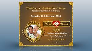 wedding invitation card design free psd