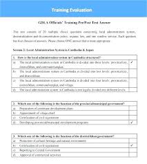 Training Survey Template Post Evaluation Questions Sample Free