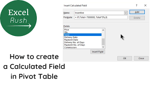 in pivot table in excel
