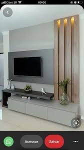 Brown Wooden Led Tv Wall Panel For Home