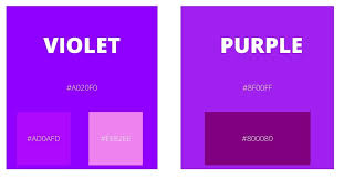 Difference Between Violet And Purple