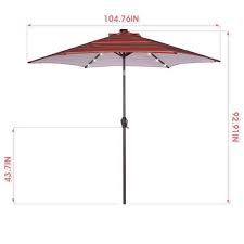 Solar Tilt And Crank Patio Umbrella