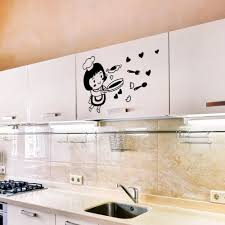 Chef Girl Fried Eggs Kitchen Wall