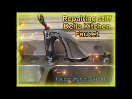 repairing stiff kitchen faucet when it