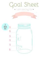 Money Smarts Saving Money Chart Goals Sheet Money Saving