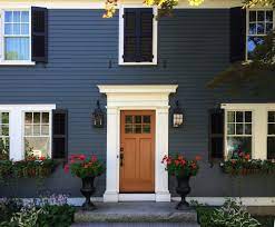 Shop wayfair.ca for all the best exterior window shutters. Faux False Fake Window With Shutters In Closed Position To Balance Facade Of House Azek Trim Wood Shut Shutters Exterior Fake Window House Paint Exterior
