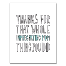 SALE Impregnating Mom father's Day Card Card & - Etsy