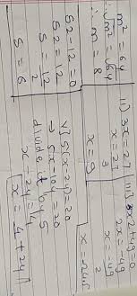 Solve The Given Quadratic Equations By