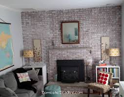 Whitewash Brick Fireplace