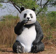 Jumbo Panda Sitting Sculptures In Australia