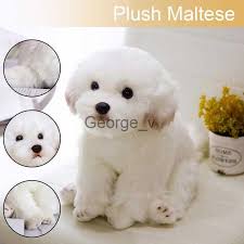realistic maltese dog plush toys