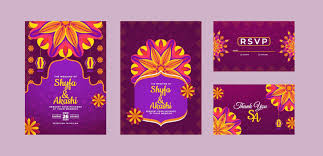 indian wedding card template vector art