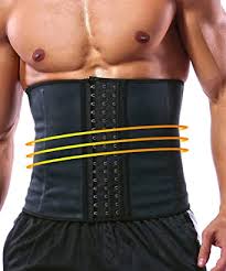Check spelling or type a new query. Amazon Com Gainkee 100 Latex Men Waist Trainer Corsets With Steel Bone Sweat Belt Sauna Suit For Fitness Body Shaper Sports Outdoors