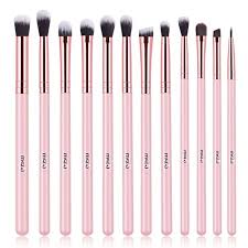 msq eye makeup brushes 12pcs eyeshadow makeup brushes set with soft synthetic hairs real wood handle for eyeshadow eyebrow eyeliner blending