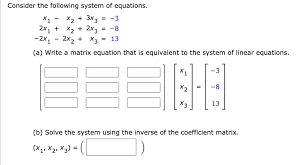 Write Matrix Equation