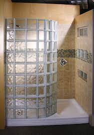 Glass Block Shower Doorless Shower