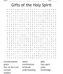 gifts of the holy spirit word search