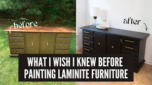 how to paint laminate furniture piece