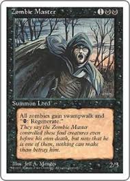 It is a colourless repeatable draw effect that is sure to win its controller the game, if left unchecked. Zombie Master Mtg 4th Edition Magic Cards Magic Trollandtoad