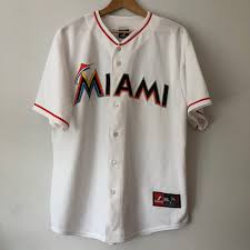 Shop the widest range of style, color, and size you will find online. Genuine Merchandise Miami Marlins Baseball Jersey Depop