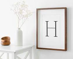 Letter H Typography Wall Decor Letter H