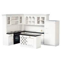 dollhouse white modern kitchen