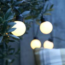 outdoor battery frosted bulb festoon lights