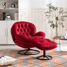 single sofa chair with ottoman
