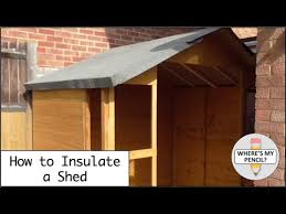 how to insulate a shed you