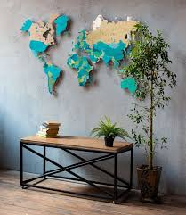 Colorful World Map Wall Decor By