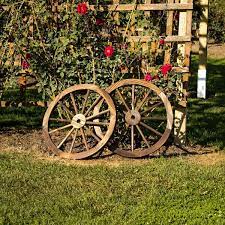 Wooden Wagon Wheel Outdoor