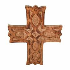 Wooden Wall Hanging French Cross Plaque