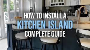 how to install a kitchen island with