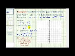 Ex 1 Graph A Quadratic Function In