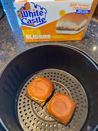 frozen white castle burgers in the air